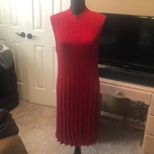 Candie’s fun 2x red sparkle sweater dress